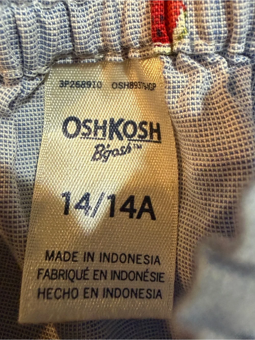 OshKosh B'gosh Light Blue with Watermelon Print Tank Top Size 14